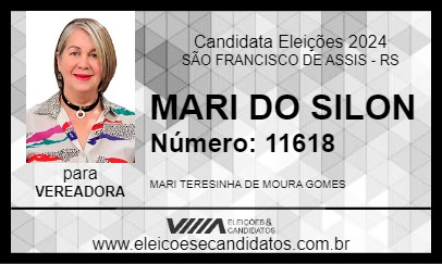 Candidato MARI DO SILON 2024 - SÃO FRANCISCO DE ASSIS - Eleições