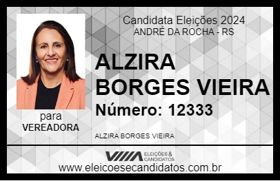 Candidato ALZIRA BORGES VIEIRA 2024 - ANDRÉ DA ROCHA - Eleições