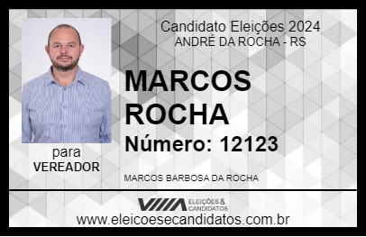 Candidato MARCOS ROCHA 2024 - ANDRÉ DA ROCHA - Eleições