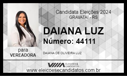 Candidato DAIANA LUZ 2024 - GRAVATAÍ - Eleições