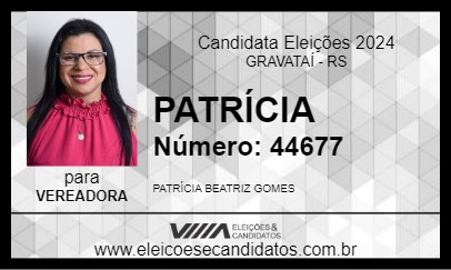 Candidato PATRÍCIA 2024 - GRAVATAÍ - Eleições