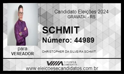 Candidato SCHMIT 2024 - GRAVATAÍ - Eleições