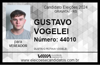 Candidato GUSTAVO VOGELEI 2024 - GRAVATAÍ - Eleições