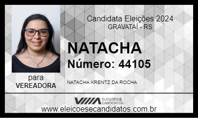 Candidato NATACHA 2024 - GRAVATAÍ - Eleições