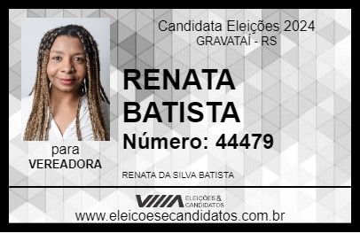 Candidato RENATA BATISTA 2024 - GRAVATAÍ - Eleições