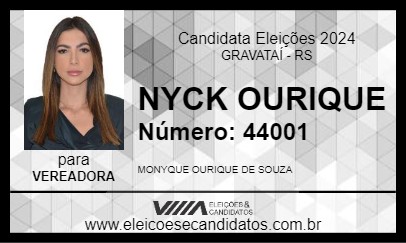 Candidato NYCK OURIQUE 2024 - GRAVATAÍ - Eleições