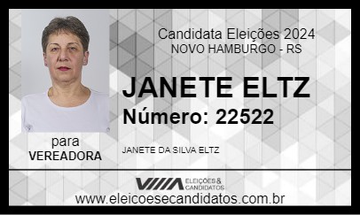 Candidato JANETE ELTZ 2024 - NOVO HAMBURGO - Eleições