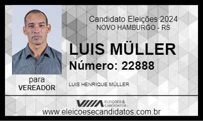 Candidato LUIS MÜLLER 2024 - NOVO HAMBURGO - Eleições