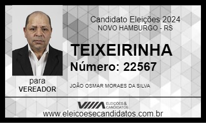 Candidato TEIXEIRINHA 2024 - NOVO HAMBURGO - Eleições