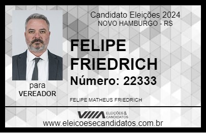 Candidato FELIPE FRIEDRICH 2024 - NOVO HAMBURGO - Eleições