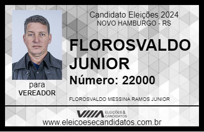 Candidato FLOROSVALDO JUNIOR 2024 - NOVO HAMBURGO - Eleições