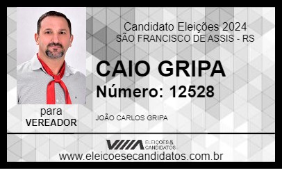 Candidato CAIO GRIPA 2024 - SÃO FRANCISCO DE ASSIS - Eleições