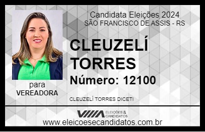 Candidato CLEUZELÍ TORRES 2024 - SÃO FRANCISCO DE ASSIS - Eleições