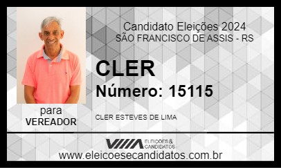 Candidato CLER 2024 - SÃO FRANCISCO DE ASSIS - Eleições