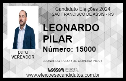 Candidato LEONARDO PILAR 2024 - SÃO FRANCISCO DE ASSIS - Eleições