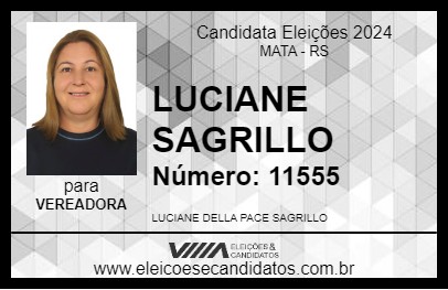 Candidato LUCIANE SAGRILLO 2024 - MATA - Eleições