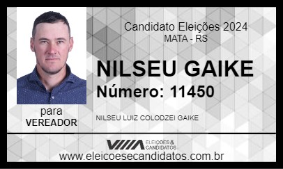 Candidato NILSEU GAIKE 2024 - MATA - Eleições