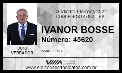 Candidato IVANOR BOSSE 2024 - COQUEIROS DO SUL - Eleições