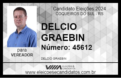 Candidato DELCIO GRAEBIN 2024 - COQUEIROS DO SUL - Eleições