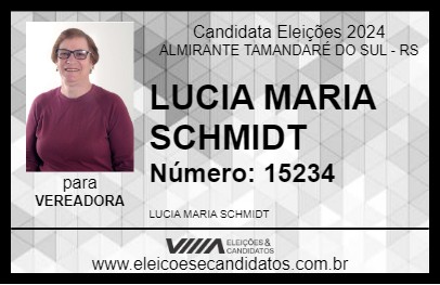 Candidato LUCIA  SCHMIDT 2024 - ALMIRANTE TAMANDARÉ DO SUL - Eleições