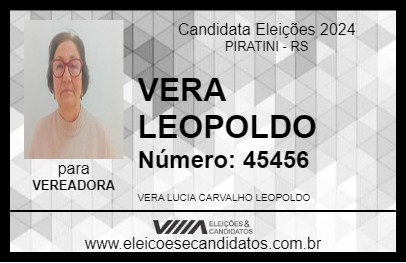 Candidato VERA LEOPOLDO 2024 - PIRATINI - Eleições