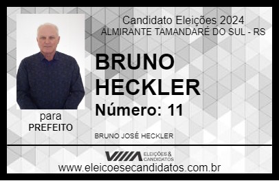 Candidato BRUNO HECKLER 2024 - ALMIRANTE TAMANDARÉ DO SUL - Eleições