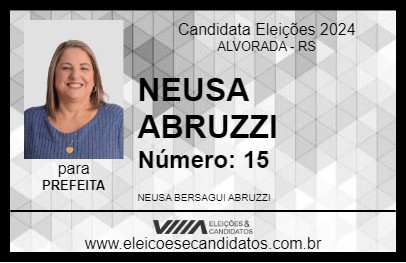 Candidato NEUSA ABRUZZI 2024 - ALVORADA - Eleições