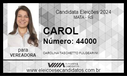 Candidato CAROL 2024 - MATA - Eleições