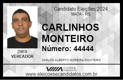 Candidato CARLINHOS MONTEIRO 2024 - MATA - Eleições