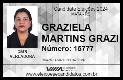 Candidato GRAZIELA MARTINS GRAZI 2024 - MATA - Eleições