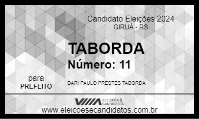 Candidato TABORDA 2024 - GIRUÁ - Eleições