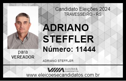 Candidato ADRIANO STEFFLER 2024 - TRAVESSEIRO - Eleições