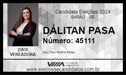 Candidato DÁLITAN PASA 2024 - BARÃO - Eleições