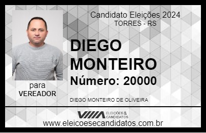 Candidato DIEGO MONTEIRO 2024 - TORRES - Eleições