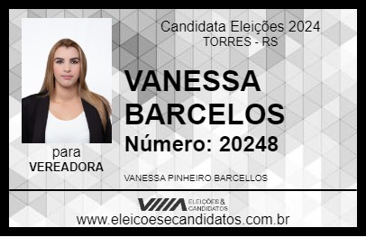 Candidato VANESSA BARCELOS 2024 - TORRES - Eleições