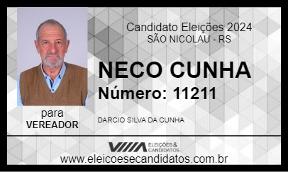 Candidato NECO CUNHA 2024 - SÃO NICOLAU - Eleições