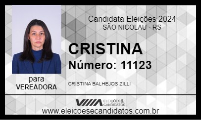 Candidato CRISTINA 2024 - SÃO NICOLAU - Eleições