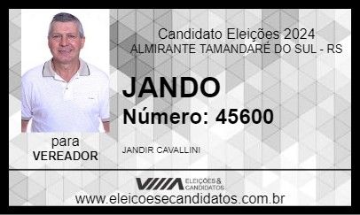 Candidato JANDO 2024 - ALMIRANTE TAMANDARÉ DO SUL - Eleições