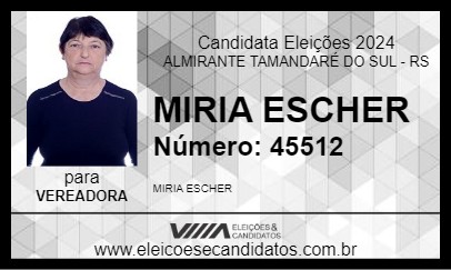 Candidato MIRIA ESCHER 2024 - ALMIRANTE TAMANDARÉ DO SUL - Eleições