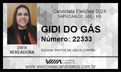 Candidato GIDI DO GÁS 2024 - SAPUCAIA DO SUL - Eleições