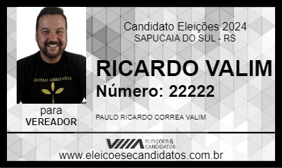 Candidato RICARDO VALIM 2024 - SAPUCAIA DO SUL - Eleições