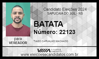 Candidato BATATA 2024 - SAPUCAIA DO SUL - Eleições