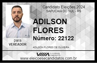 Candidato ADILSON OLIVEIRA 2024 - SAPUCAIA DO SUL - Eleições