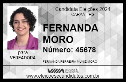 Candidato FERNANDA MORO 2024 - CARAÁ - Eleições