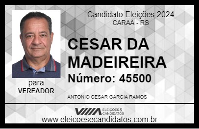 Candidato CESAR DA MADEIREIRA 2024 - CARAÁ - Eleições