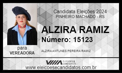 Candidato ALZIRA RAMIZ 2024 - PINHEIRO MACHADO - Eleições