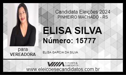 Candidato ELISA SILVA 2024 - PINHEIRO MACHADO - Eleições