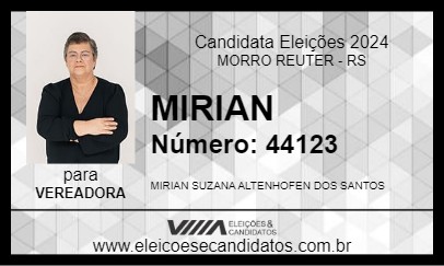 Candidato MIRIAN 2024 - MORRO REUTER - Eleições