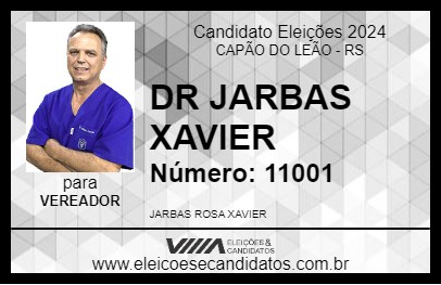 Candidato DR JARBAS XAVIER 2024 - CAPÃO DO LEÃO - Eleições