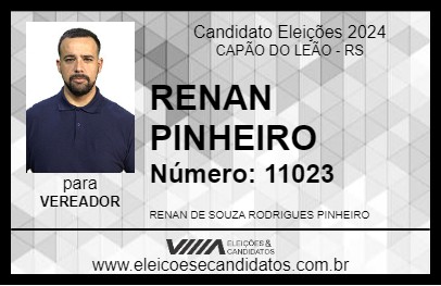 Candidato RENAN PINHEIRO 2024 - CAPÃO DO LEÃO - Eleições